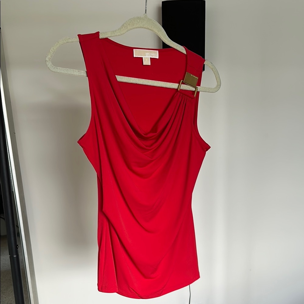 MICHAEL Michael Kors Red Sleeveless Top